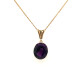 Pre Owned 9ct Amethyst Pendant and Chain ZU749